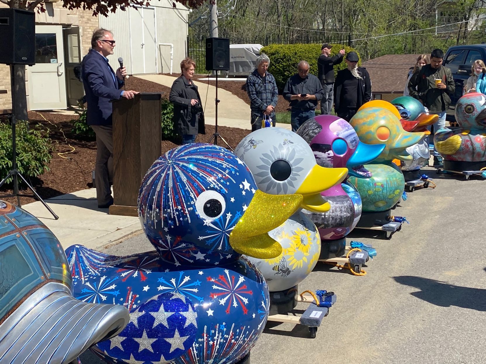 Flock of artistic ducks land downtown to help small businesses fly again